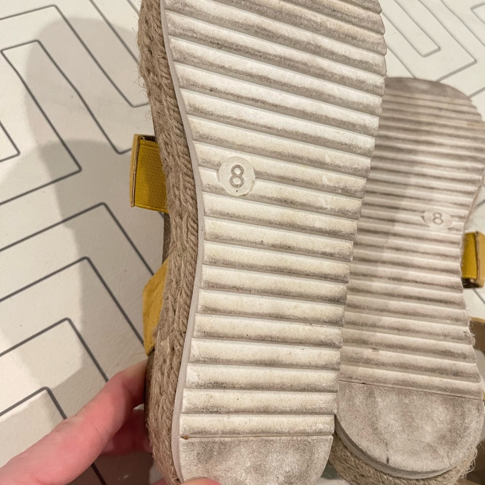 Universal Thread Yellow Espadrille Stacked Sandals - image 8